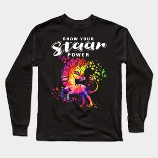 Exam Testing Day Show Your STAAR Power, Tie Dye Teacher Long Sleeve T-Shirt